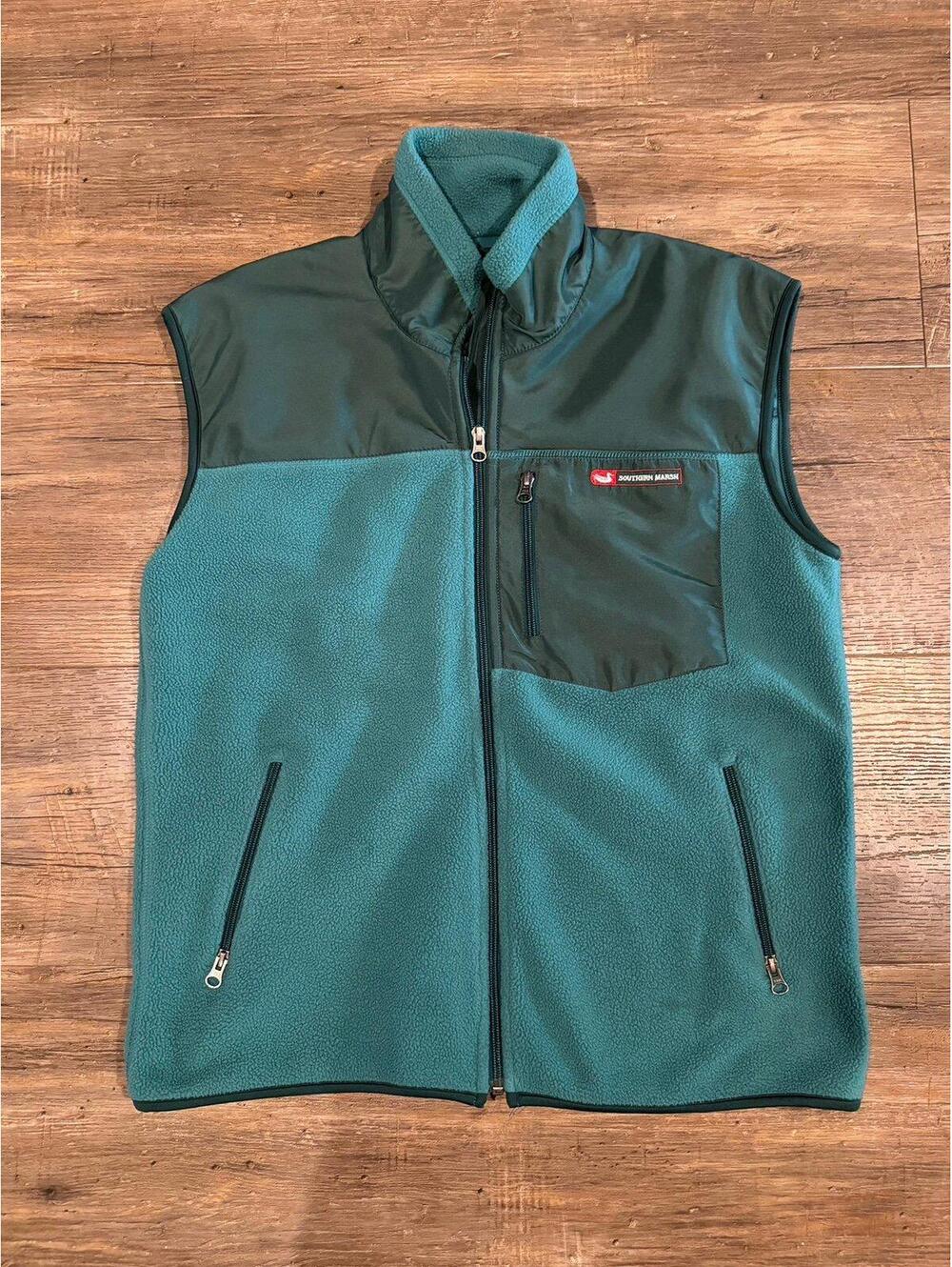 Mens Southern Marsh Green FieldTec Vest Sz M/L EUC